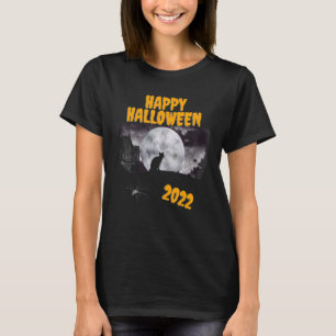 Hübsche Halloween-Katze Spinnen Gruseliges Haus 20 T-Shirt
