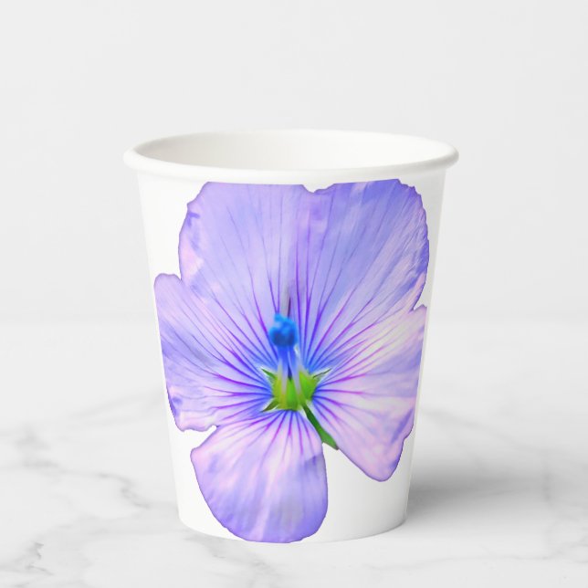 Hübsche Hand gezogen Lila Blume Pappbecher (Vorderseite)