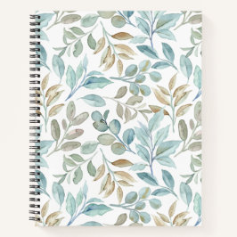 Hübsche handbemalte natürliche blaue und braune Bl Notizbuch