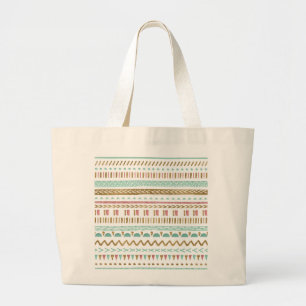 Hübsche Handfarbe Stamm Aztec geometrische Gestal Jumbo Stoffbeutel