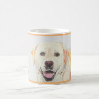Hübsche handgezogene gelbe Labrador Retriever Tass