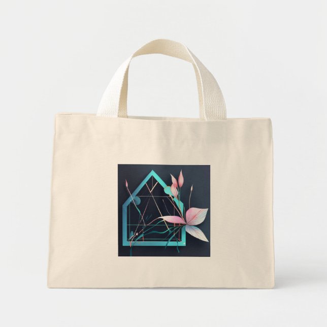 Hübsche Handtasche mit stilvollem Design - Ideal f Mini Stoffbeutel (Vorne)