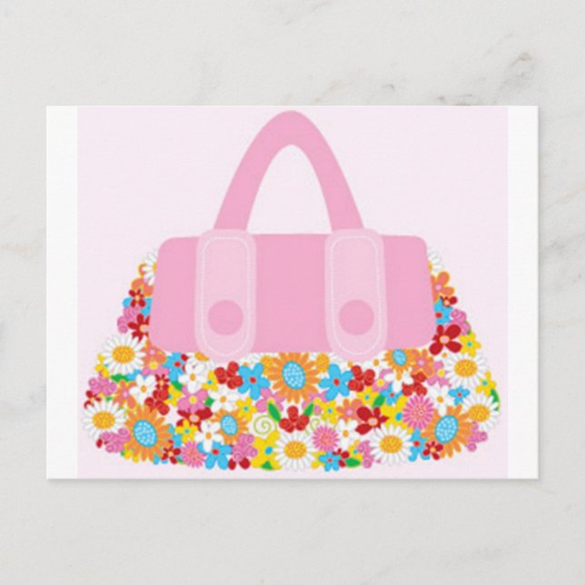 hübsche Handtasche Postkarte (Vorderseite)