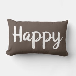 hübsche HAPPY-Typografie | Lumbalkissen Lendenkissen