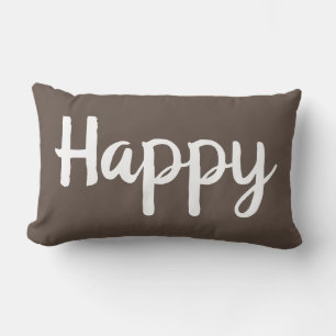 hübsche HAPPY-Typografie Lumbalkissen Lendenkissen