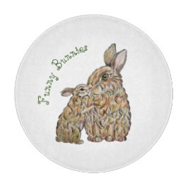 Hübsche Hasen. Zeichnend Stift Schneidebrett