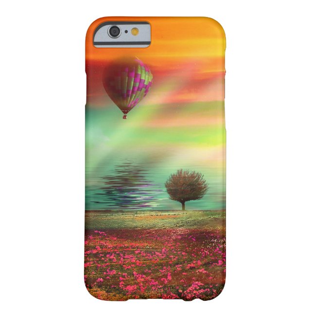 Hübsche Heißluft-Ballon-Fantasie-Landschaft Case-Mate iPhone Hülle (Rückseite)