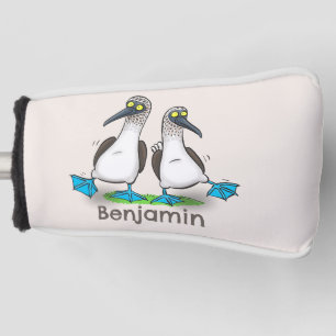 Hübsche, hellblaufüßige Boobies tanzen Cartoon Golf Headcover