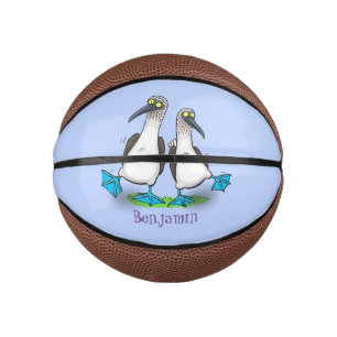 Hübsche, hellblaufüßige Boobies tanzen Cartoon Mini Basketball