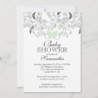 Hübsche, hellgrüne Schmetterlingsmassendusche