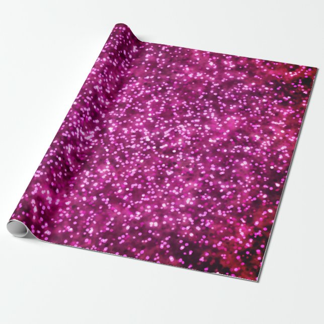 Hübsche, hellrosa Imitate Glitzer Design Geschenkpapier (Ungerollt)