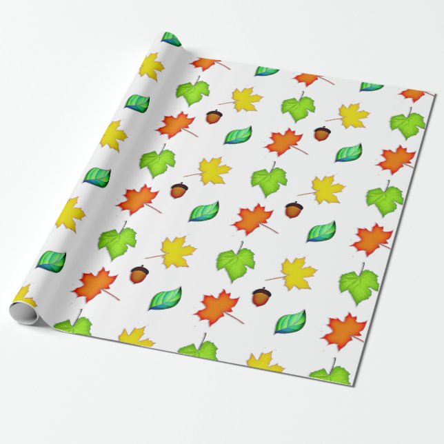 Hübsche Herbstlaub und Geschenkwraps Geschenkpapier (Ungerollt)