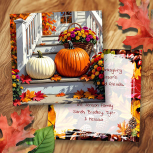 Hübsche Herbststufen   Happy Thanksgiving Karte
