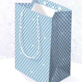 Hübsche Herz-Gitter-Mesh-Blau-Geburtstagsfeier Mittlere Geschenktüte