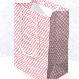 Hübsche Herz-Gitter-Mesh-Rosa-Geburtstagsfeier Mittlere Geschenktüte