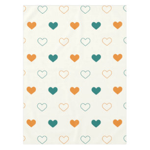 Hübsche Herzen / grüne Orangencreme Tischdecke