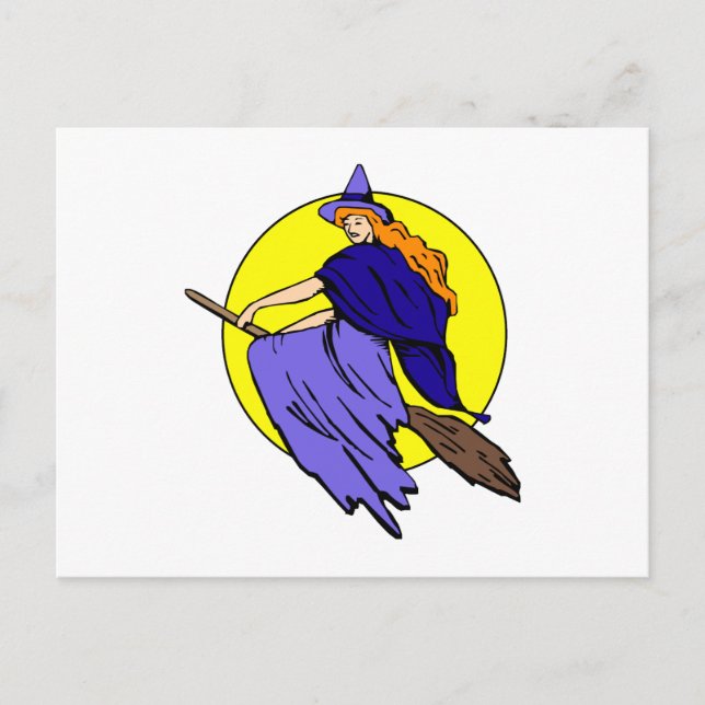 Hübsche Hexe Postkarte (Vorderseite)