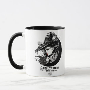 Hübsche Hexe & Schwarze Katze Wiccan Wicca Zaubers Tasse