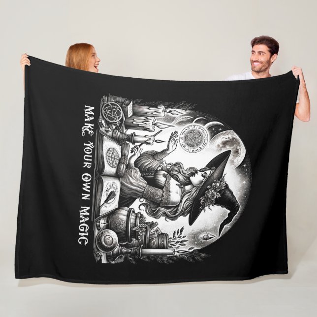 Hübsche Hexenapotheke macht Ihre eigene Magie Fleecedecke (Beispiel)