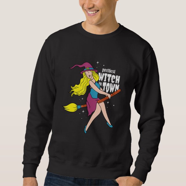 Hübsche Hexenfliegen Sweatshirt (Vorderseite)