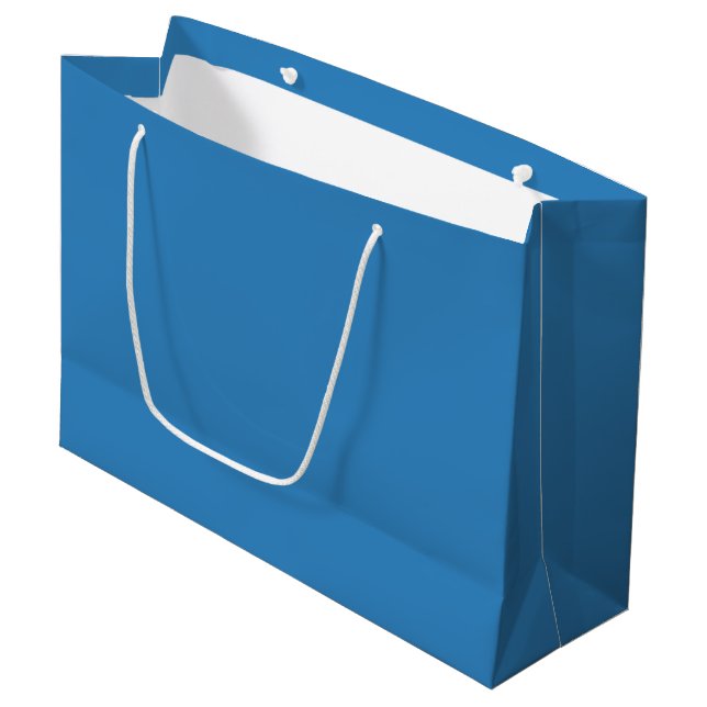 Hübsche Himmelblaue Hochzeitsdusche Große Geschenktüte (Vorderseite Schrägansicht)