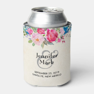 Hübsche Hochzeit in Rosa und Blau der Blume Dosenkühler