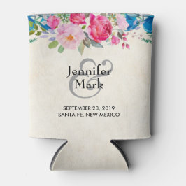 Hübsche Hochzeit in Rosa und Blau der Blume Dosenkühler