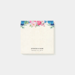 Hübsche Hochzeit in Rosa und Blau der Blume Post-it Klebezettel