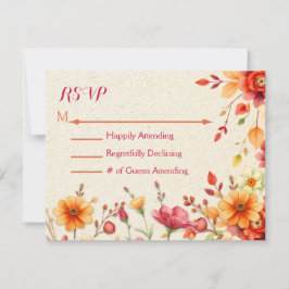 Hübsche Hochzeit RSVP Karte