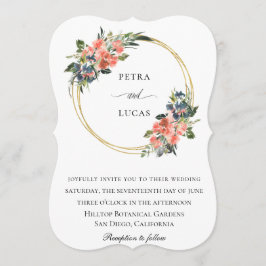 Hübsche Hochzeitsflora Einladung