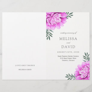 Hübsche Hochzeitsprogramme in Dahlias