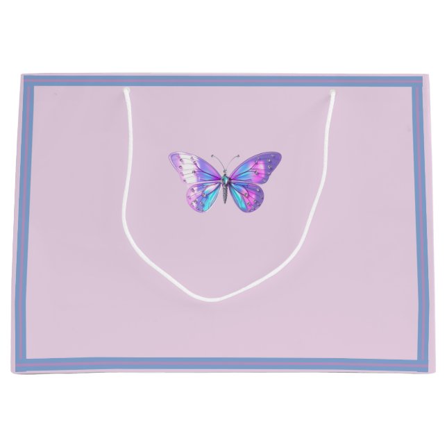 Hübsche Holographic Butterfly-Geschenktasche Große Geschenktüte (Vorderseite)