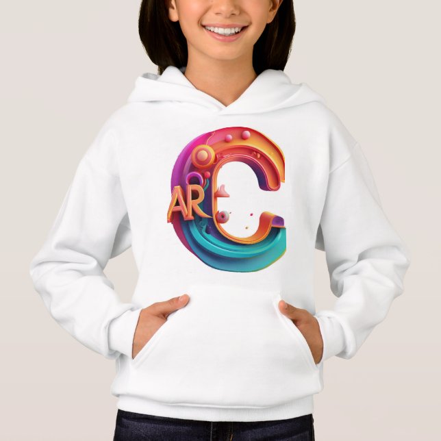 Hübsche Hooded T - Shirt für Mädchen (Vorderseite)