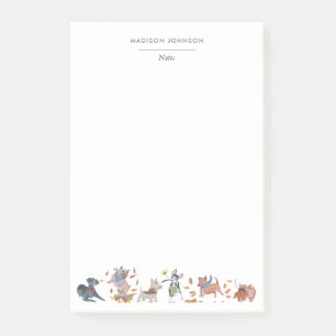 Hübsche Hunde mit Monogramm Post-it Klebezettel