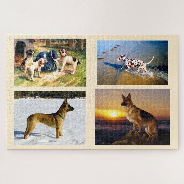 Hübsche Hunde Puzzle (Horizontal)