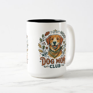Hübsche Hundemutter-Club-Kaffeetasse Zweifarbige Tasse