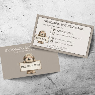Hübsche Hundepflege & Unterhaltsame moderne Hausti Visitenkarte