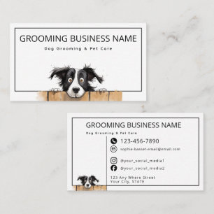 Hübsche Hundepflege & Unterhaltsame moderne Hausti Visitenkarte