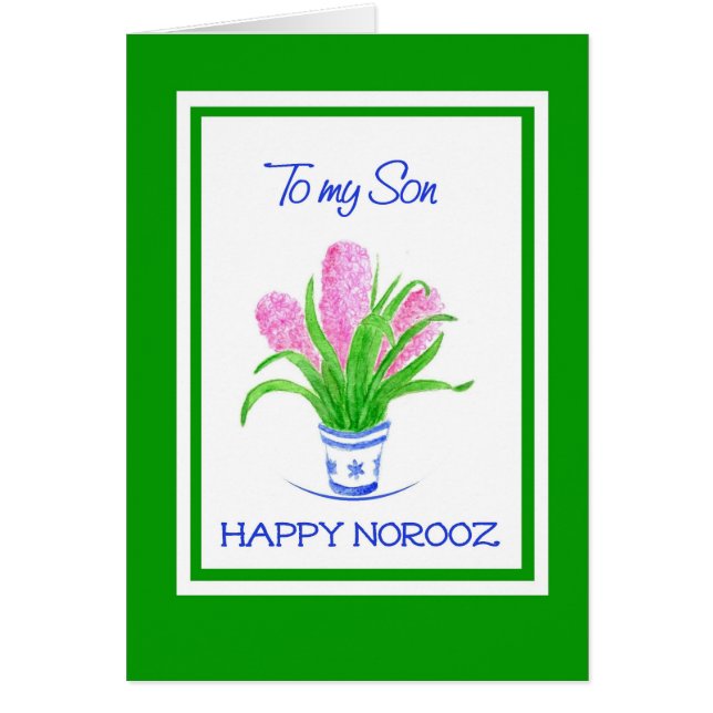 Hübsche Hyazinthen Persisches Neujahr für den Sohn (Vorne)