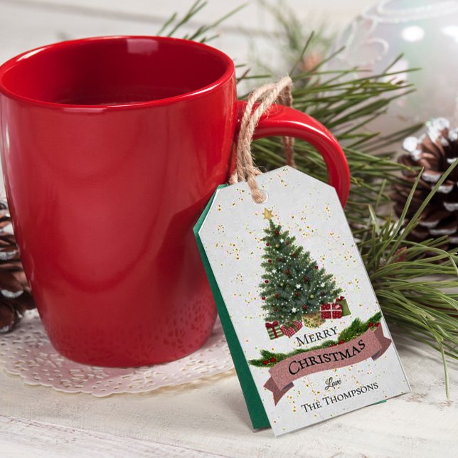 Hübsche Imitate Rosa Glitzer Weihnachtsbaum | Urla Geschenkanhänger (Von Creator hochgeladen)