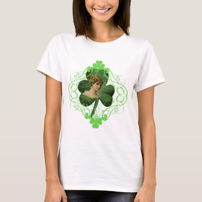 Hübsche irische Lady T-Shirt (Vorderseite)