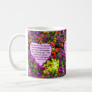 HÜBSCHE ISAIAH 41:10 BLUMENDESIGN KAFFEETASSE