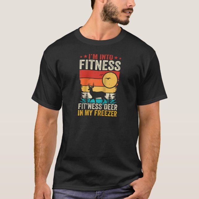 Hübsche Jagd Ich bin in Fitness Fitness Hirsch in  T-Shirt (Vorderseite)