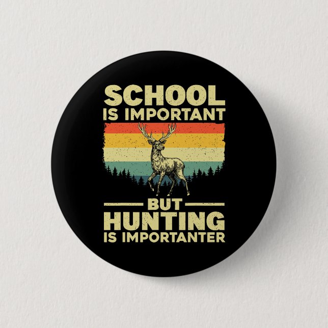 Hübsche Jagdkunst für Jungen Männer Hirschjäger Wi Button (Vorderseite)
