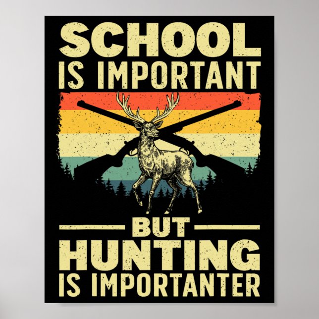 Hübsche Jagdkunst für Jungen Männer Hirschjäger Wi Poster (Vorne)