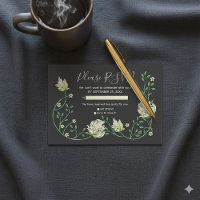 Hübsche Jugendstil-Blume Rsvp-Karte