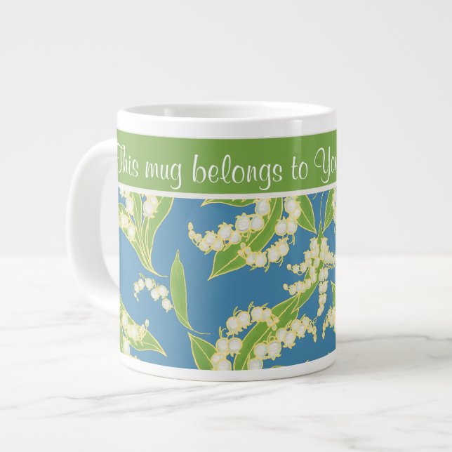 Hübsche Jumbo-Kaffee-Tasse Lilies of the Valley, b Jumbo-Tasse (Vorderseite Links)