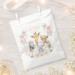 Hübsche Jungle Wild Baby Animes Rosa Blütenfarben Geschenktütchen