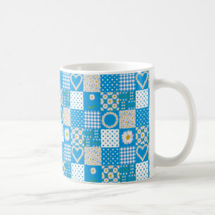Hübsche Kaffee-Tasse: Daisychains, Imitate Patchwo Kaffeetasse