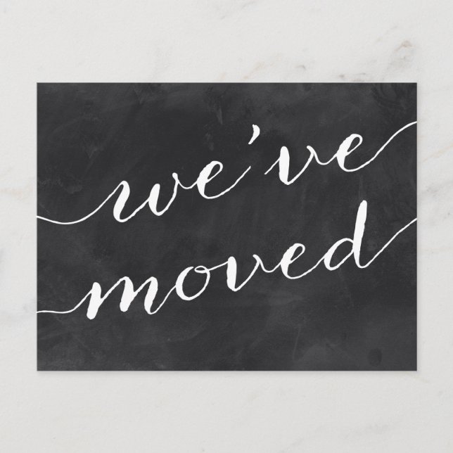 Hübsche Kalligrafie | Adressänderung Ankündigungspostkarte (Vorderseite)